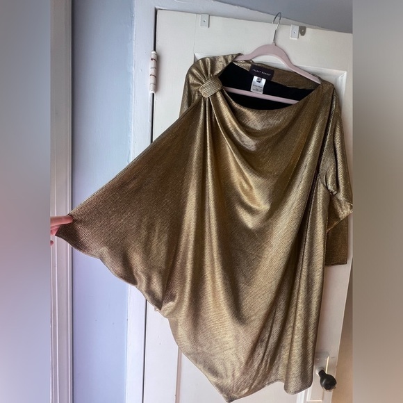 Talbot Runof Gold Metallic Stole 10 - Picture 2 of 13